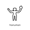 Hanuman icon. Trendy modern flat linear vector Hanuman icon on w