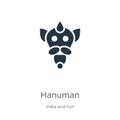 Hanuman icon vector. Trendy flat hanuman icon from india collection isolated on white background. Vector illustration can be used