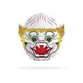 Hanuman Mask in Ramayana story Royalty Free Stock Photo