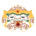 Hanuman sleeping Thai character vector