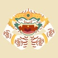 Hanuman sleepingThai character vector