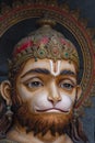 Hanuman statue, Hindu idol near Ganges River, Rishikesh, India. Sacred places for pilgrims Royalty Free Stock Photo