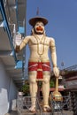 Hanuman statue in Rishikesh, India, close up
