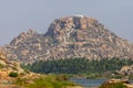 Hanuman temple atop Anjanadri hills, Hampi, Karnataka, India Royalty Free Stock Photo