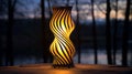 Hanya Lamp: A Smooth Wooden Creation Inspired By Luminous Skies