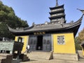 Haogu Pagoda Temple on the South Lake in Jiaxing, China