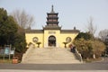 Haogu Tower and Memoria Hall to Wu Zhixu(Jiaxing,Zhejiang,China) Royalty Free Stock Photo