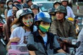 Haotic traffic in Saigon, thousands of motorbikes