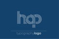 HAP modern geometric typography logo Royalty Free Stock Photo