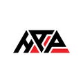 HAP triangle letter logo design with triangle shape. HAP triangle logo design monogram. HAP triangle vector logo template with red Royalty Free Stock Photo
