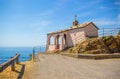 Hapel of Madonnina della Punta in Bonassola, La Spezia province, near 5 Terre, ligurian coast, Italy. Royalty Free Stock Photo