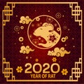 Happ new year chinese the year of rat 2020