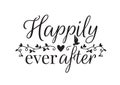 Wall Decals, Happily Ever After, Wording Design Royalty Free Stock Photo