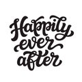 Happily ever after. Vector typography Royalty Free Stock Photo