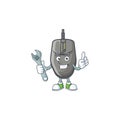 Happily Mechanic black mouse cartoon character design