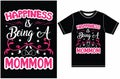 Happiness is Being a Mommom, Happy Mothers, Mothers Day T-shirt Design, Best Mom Retro Vintage Clothing Royalty Free Stock Photo
