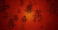 Happiness Chinese Symbol Background