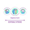 Happiness coach concept icon