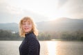 Happiness concept, Close up shot of young woman have a happy time Royalty Free Stock Photo