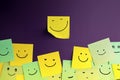 Happiness Day Concept. Happy and Positive Mind, Well Mental Health. Enjoying Life Everyday. Smiling Face Sticky Note