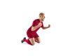 Happiness football player after goal Royalty Free Stock Photo