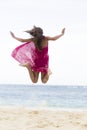 Happiness Girl Jumping Royalty Free Stock Photo