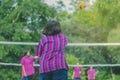 Happiness group of teenage friends playing volleyball Royalty Free Stock Photo