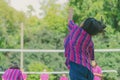 Happiness group of teenage friends playing volleyball Royalty Free Stock Photo