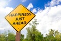 Happiness Just Ahead Conceptual Sign Royalty Free Stock Photo