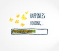 Happiness loading concept. Royalty Free Stock Photo