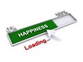 Happiness loading on white Royalty Free Stock Photo