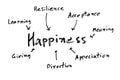 Happiness mind map