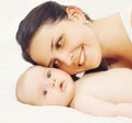 Happiness mother! Face mom and baby Royalty Free Stock Photo