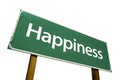 Happiness road sign Royalty Free Stock Photo