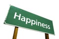 Happiness - Road Sign Royalty Free Stock Photo