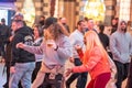 Happiness Street, on Fremont Street is the meeting place. Royalty Free Stock Photo