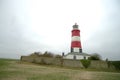 Happisburgh famous red and white lighthouse.