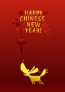 Happy Chinese New Year 2018 greeting card in vector