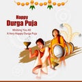 Happu Durga Puja festival India holiday background