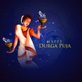Happu Durga Puja festival India holiday background