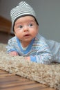 Happy 2 months old baby boy Royalty Free Stock Photo