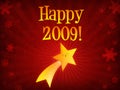 Happy 2009 shooting star Royalty Free Stock Photo