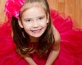 Happy adorable little girl in princess dress Royalty Free Stock Photo