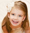 Happy adorable little girl in princess dress Royalty Free Stock Photo