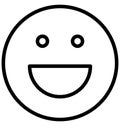 happy, adoring Vector Isolated Icon which can easily modify or edit