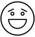 happy, adoring Vector Isolated Icon which can easily modify or edit