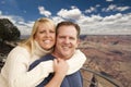 Happy Affectionate Couple at the Grand Canyon Royalty Free Stock Photo