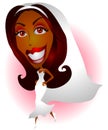 Happy African American Bride Royalty Free Stock Photo