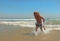 Happy African American Couple at the Beach Royalty Free Stock Photo