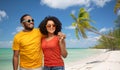 Happy african american couple in sunglasses Royalty Free Stock Photo